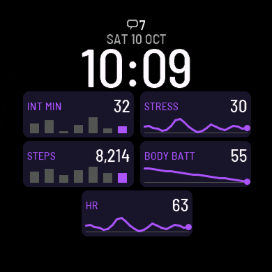 Trendline Watch Face - Data with 7-Day Trends · Screenshot 4