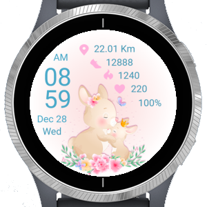 Vintage Bunnies watch face screenshot 5