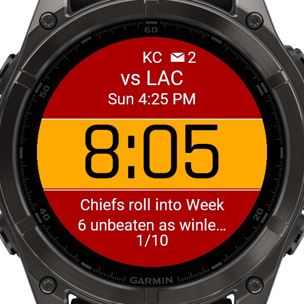 American Football Tracker — Watch Face · Screenshot 2