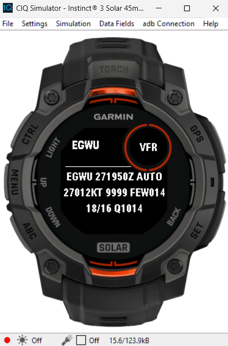 Garmin METAR · Screenshot 1