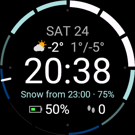 Clear Sky – Rain Timeline Face · ภาพหน้าจอ 3