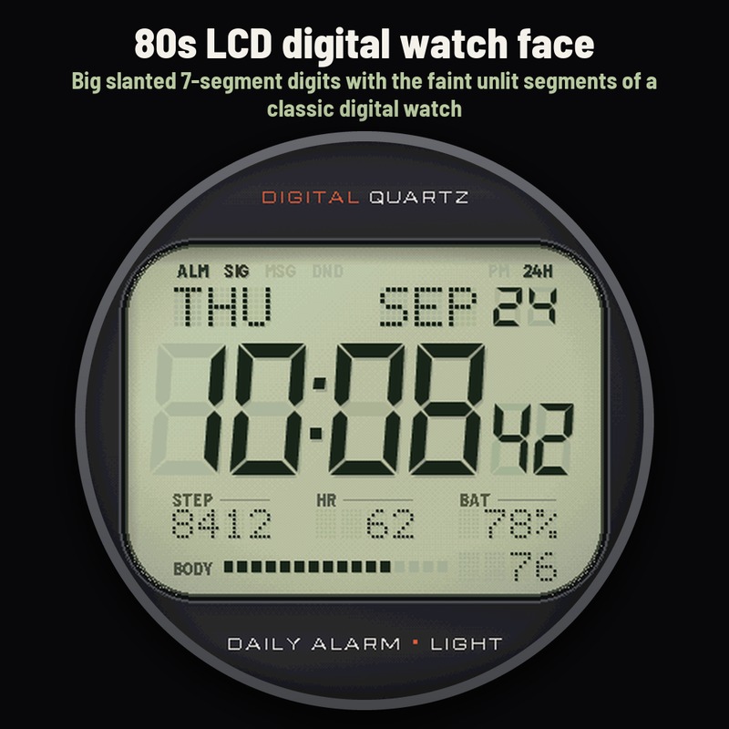 Astra Retro Pro – 复古 LCD 数字表盘，80 年代风格 · Screenshot 0