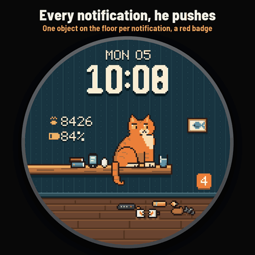 Astra Mischief Pro – 动画搞笑像素猫表盘 · Screenshot 0