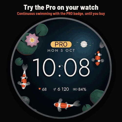 Astra Koi Free – 动态禅意日式锦鲤表盘 · Screenshot 1