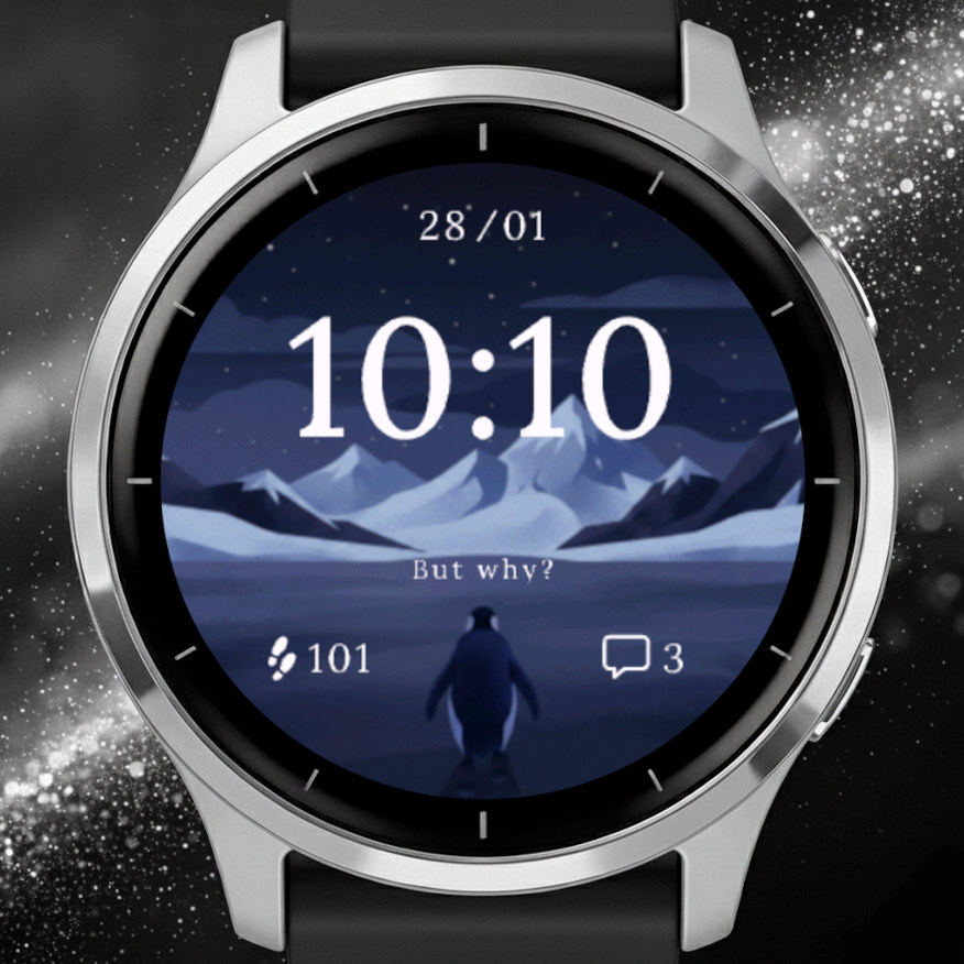 The Lonely Penguin - Trend Watch Face 3