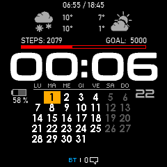 UltraCalendarWatchFace 1.2.2 · Screenshot 1
