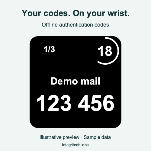 Watch Authenticator with Lockdown · Screenshot 0