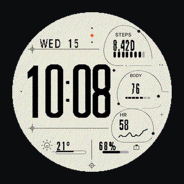 Fieldline Modular Data Watch Face · Screenshot 2