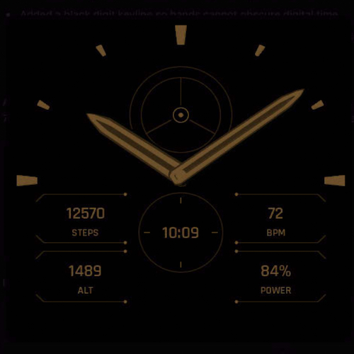 Obsidian Helix: Luxury Analog Watch Face · Screenshot 3