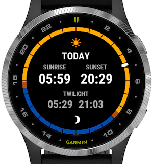 Garmin sunrise sunset widget deals