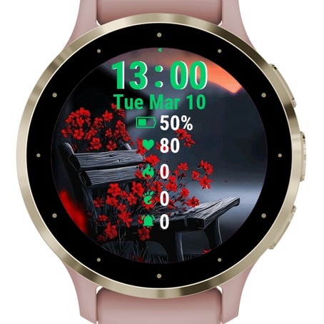Bench Red Flowers · Screenshot 0