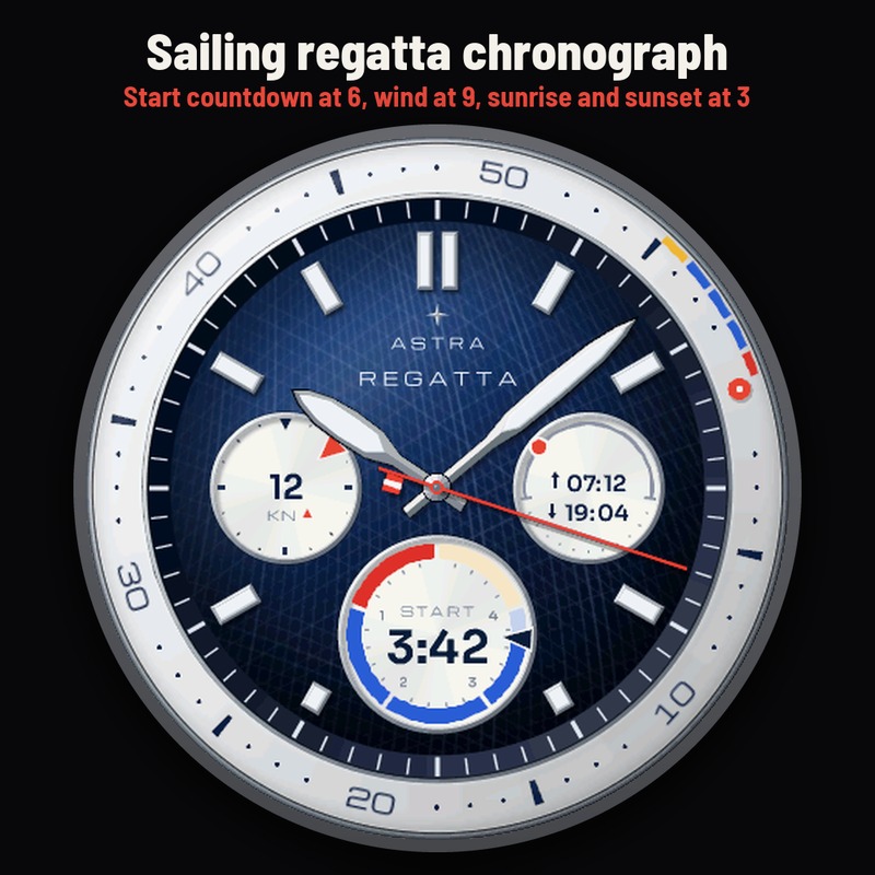 Astra Regatta Pro – 帆船比赛计时码表表盘 · Screenshot 0