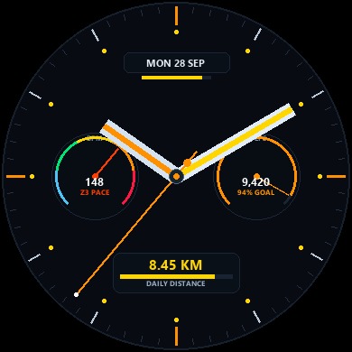 Strider Chrono Pro: Sports Analog Watch Face · Screenshot 3