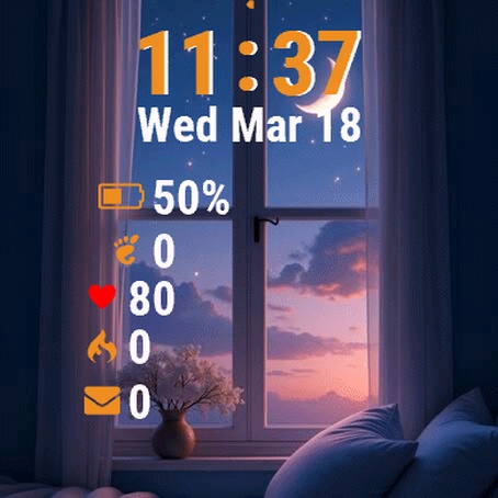 Window View Moon Stars · Screenshot 1