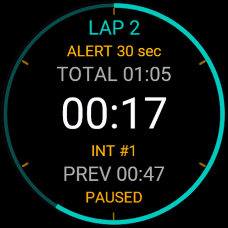 Interval Stopwatch · Skärmbild 1