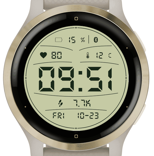 Retro LCD Radial Layout · Screenshot 2