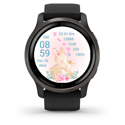 Vintage Bunnies watch face screenshot 3