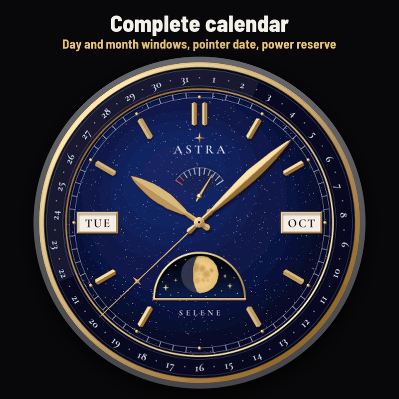 Astra Selene Pro – 月相日历表盘 · Screenshot 2