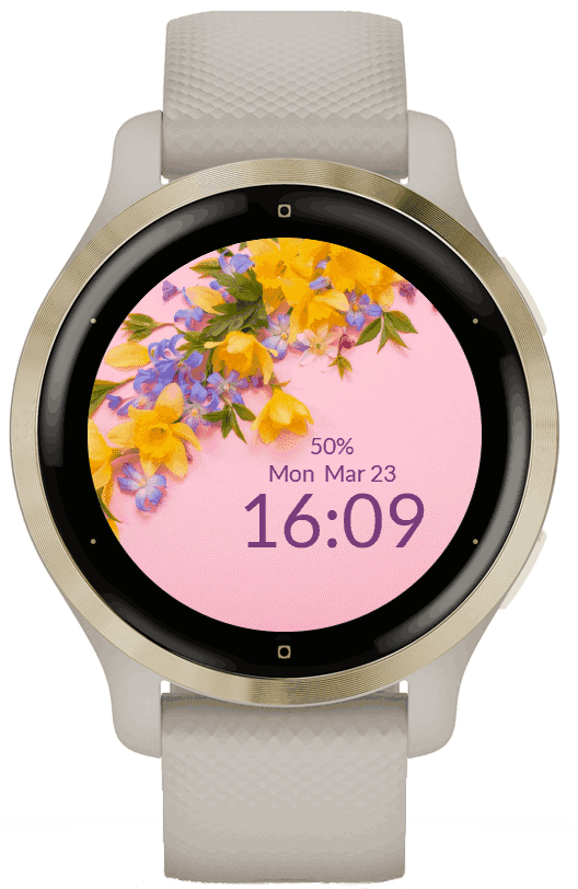 Spring Flowers Pink Background · Screenshot 3