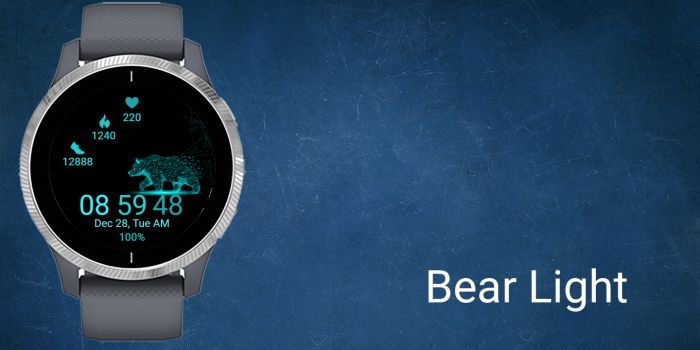 Bear Light Garmin watch face preview