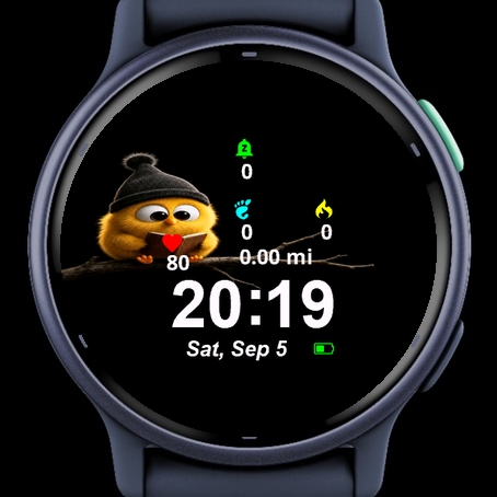 Yellow Bird Black Hat Sitting Branch · Screenshot 2