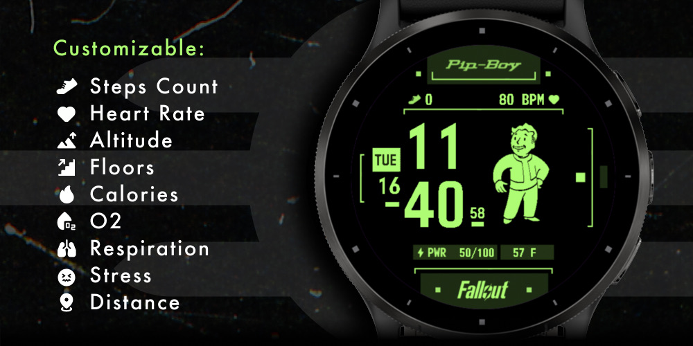 Official Fallout Pip-Boy Watch Face · Screenshot 2