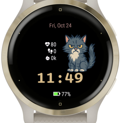 Happy Cat – Adaptive Watch Face · Screenshot 0