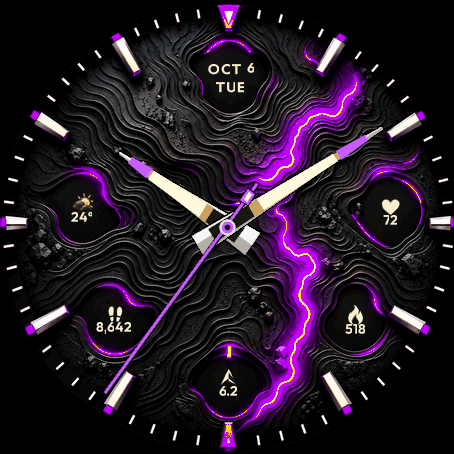 SHOT Volcano - Lava Analog Watch Face · Screenshot 4
