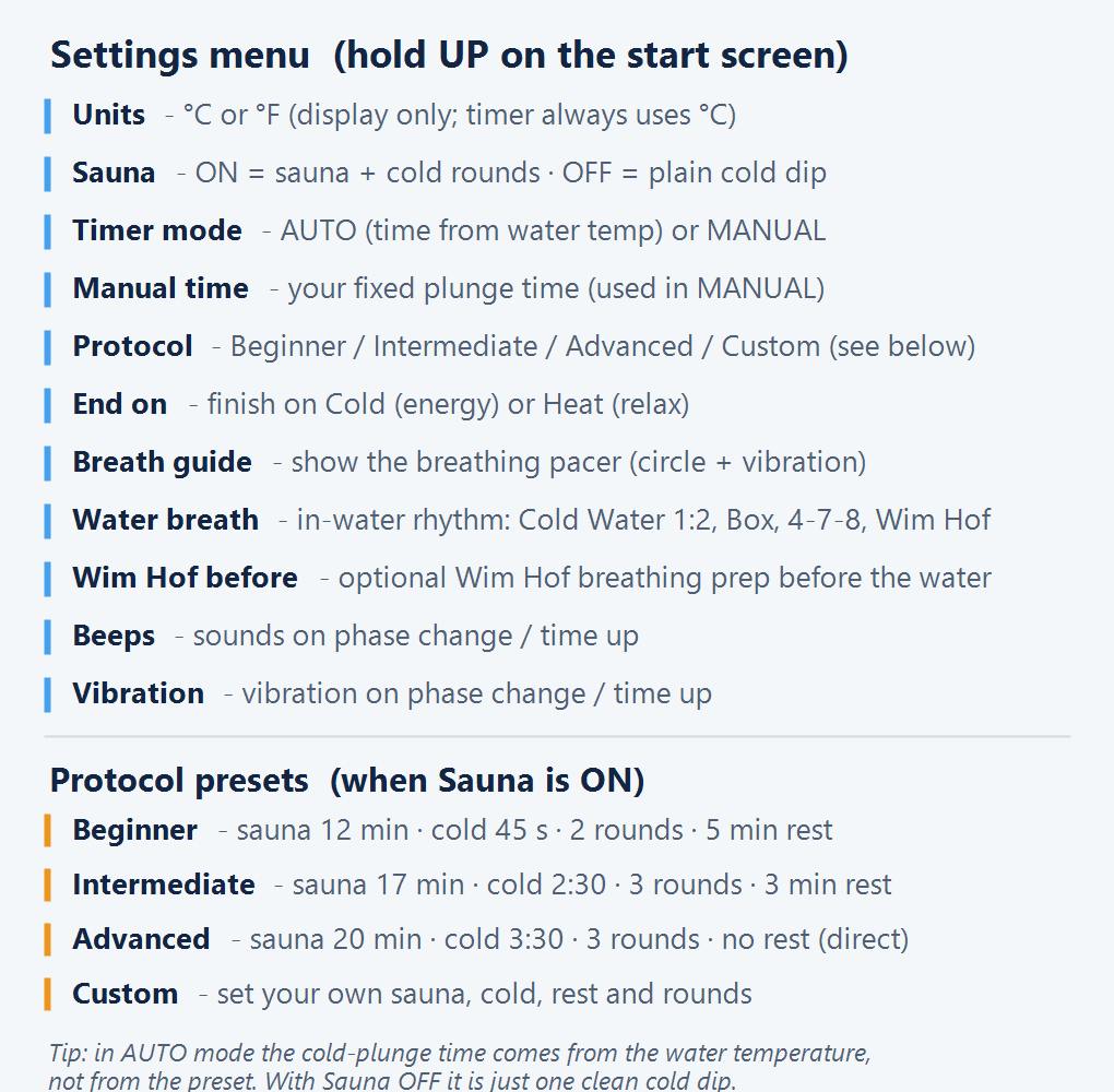 Cold Plunge & Sauna+Wim Hof breathing preparation · Screenshot 3
