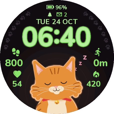 Whiskers — 宠物猫咪表盘，打造你的专属猫咪 · Screenshot 0