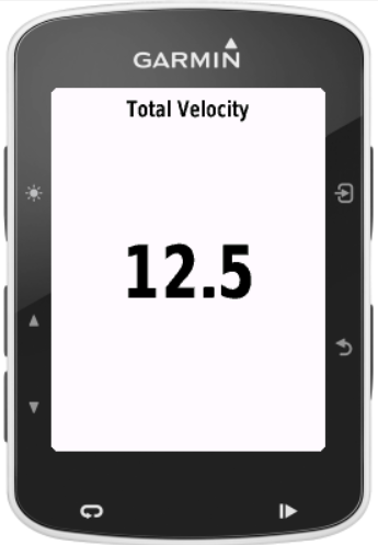 Total Velocity Data Field · Captura de tela 0