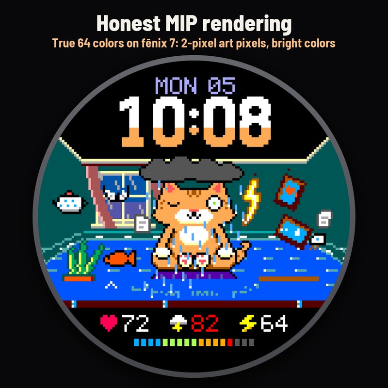Astra Zen Cat Pro – 动画像素猫压力表盘 · Screenshot 3