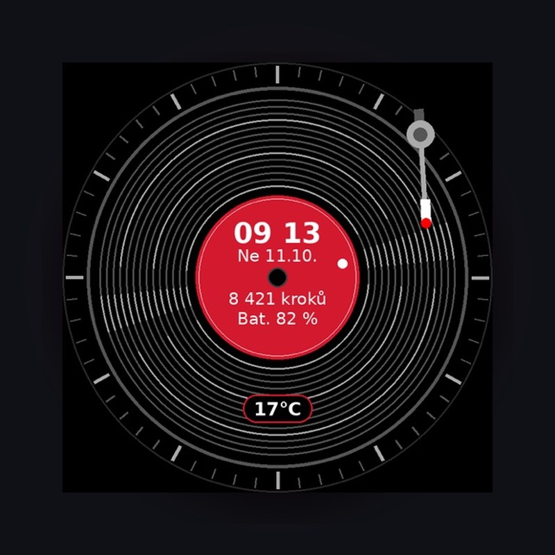 Vinyl Player Watch Face – Animated Retro Record · Screenshot 0