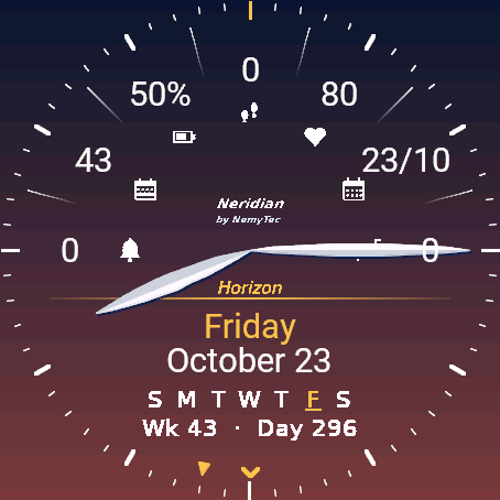 Neridian Horizon – analog watch face · Screenshot 0