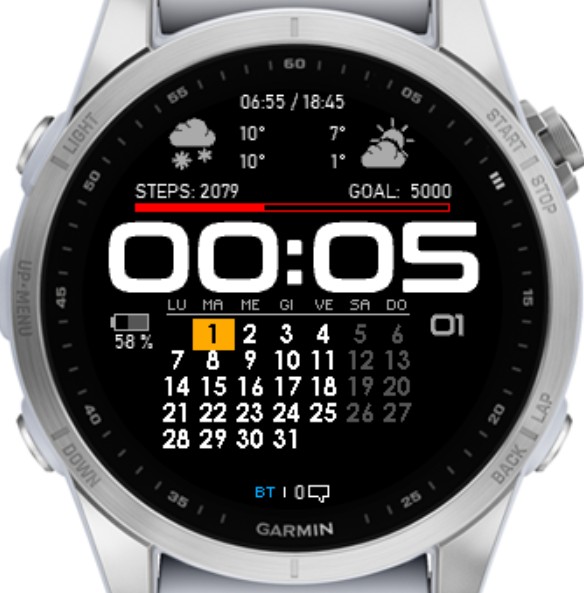 UltraCalendarWatchFace 1.2.2 · Screenshot 0