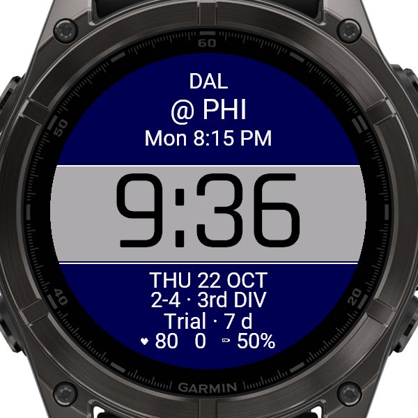 American Football Tracker — Watch Face · Screenshot 3