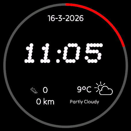 Clean steps/goal focused watch face 5