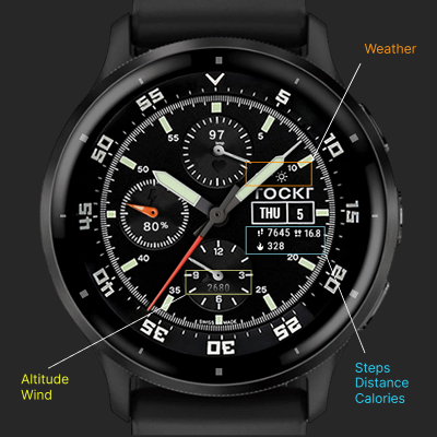 Tockr Chronograph Watch Face · Screenshot 3