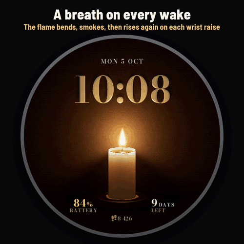 Astra Candle Pro – 动态烛光蜡烛表盘 · Screenshot 1