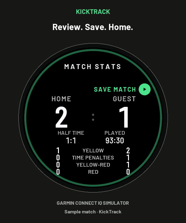 KickTrack · Football Match Tracker · Screenshot 4