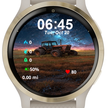 Old Tractor Field Starry Sky · Tangkapan layar 0