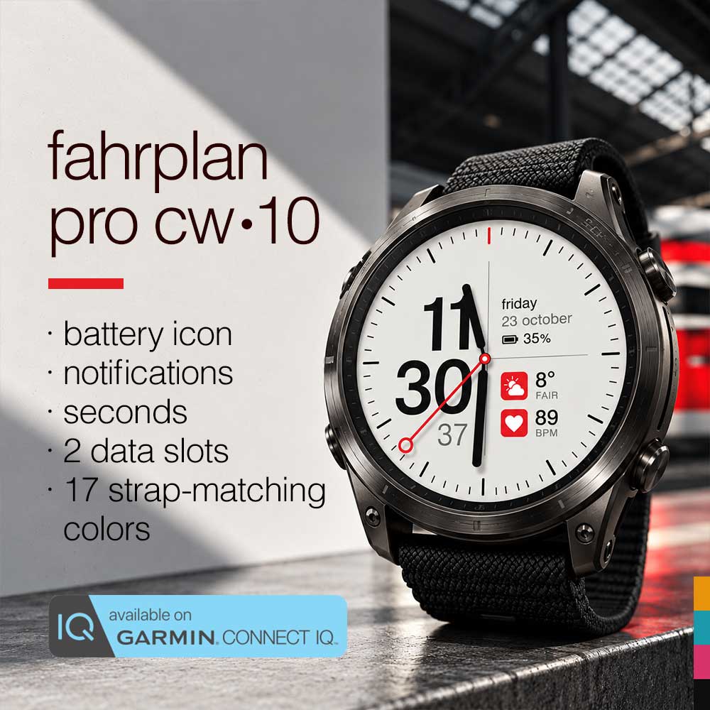 FAHRPLAN · Railway Clock Watch Face · Screenshot 3