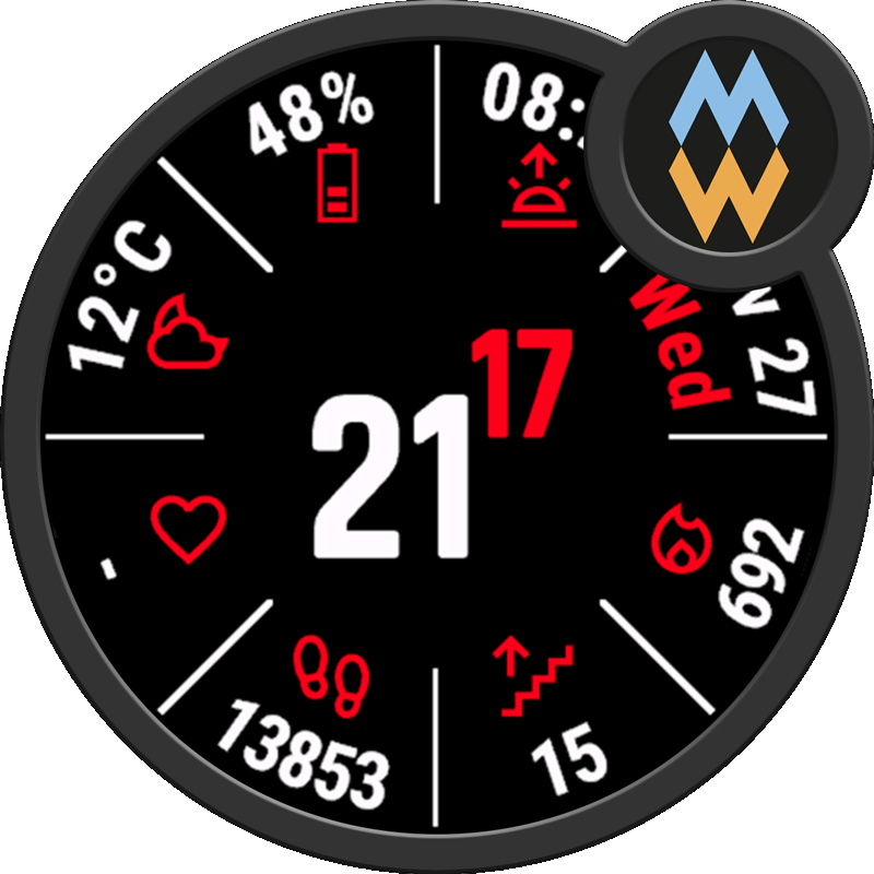Substance Garmin watch face preview