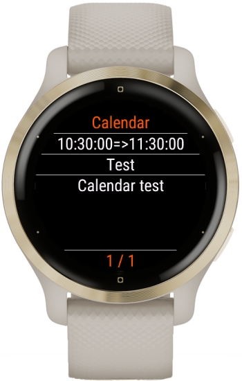 Garmin calendar widget outlet