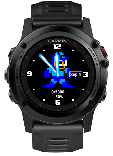 MegaWatch Garmin watch face
