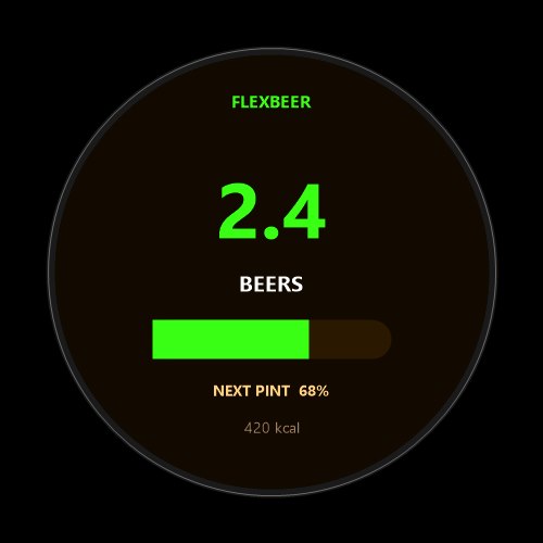 FlexBeer - Beers Earned Data Field · Screenshot 2