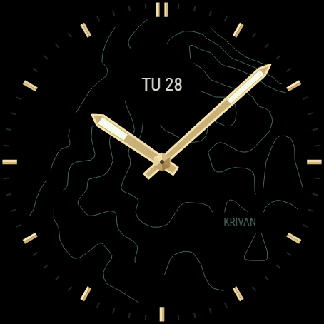 Isohypse Analog Lite - Topo Mountain Watch Face · Screenshot 4