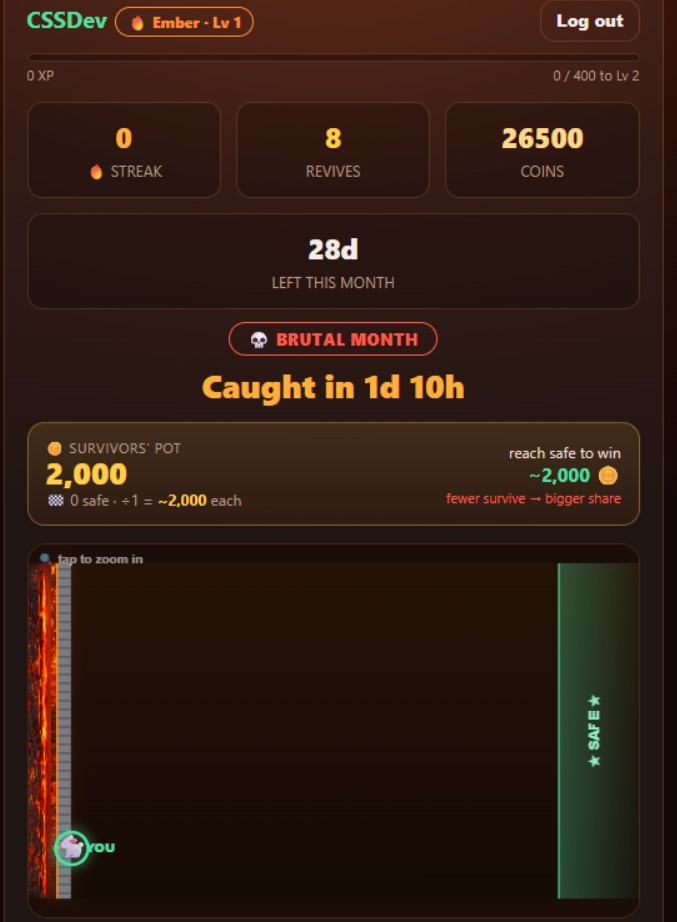 The Lava Escape · Screenshot 1