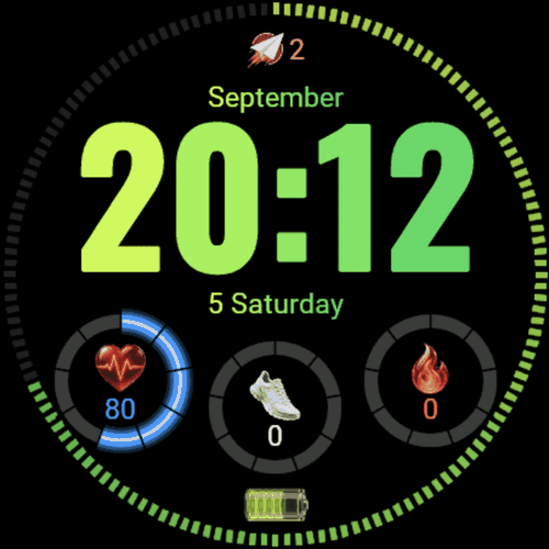 Toxic Gradient AMOLED: Digital Sport & Health · Screenshot 0
