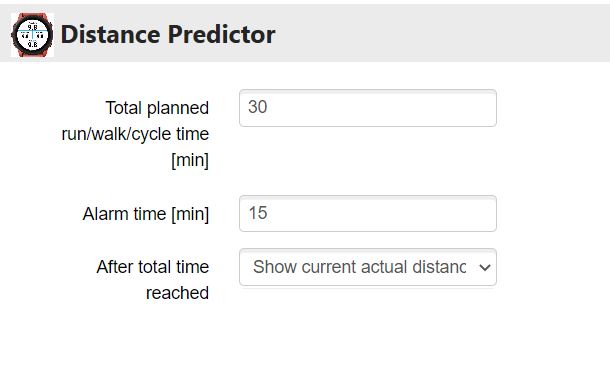 Distance Predictor · Screenshot 1